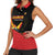 Custom Uganda Cricket Women Sleeveless Polo Shirt Go Cranes African Pattern - Wonder Print Shop