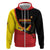 Custom Uganda Cricket Zip Hoodie Go Cranes African Pattern - Wonder Print Shop
