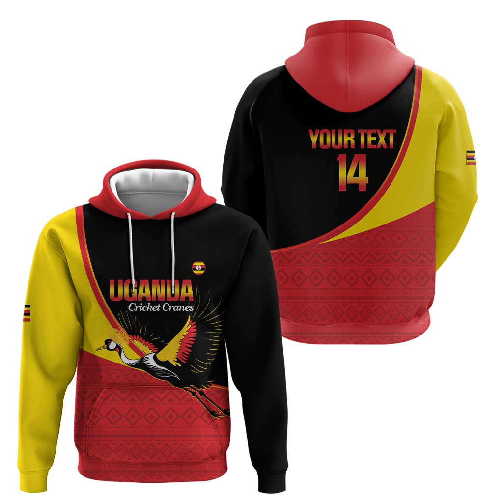 Custom Uganda Cricket Zip Hoodie Go Cranes African Pattern - Wonder Print Shop