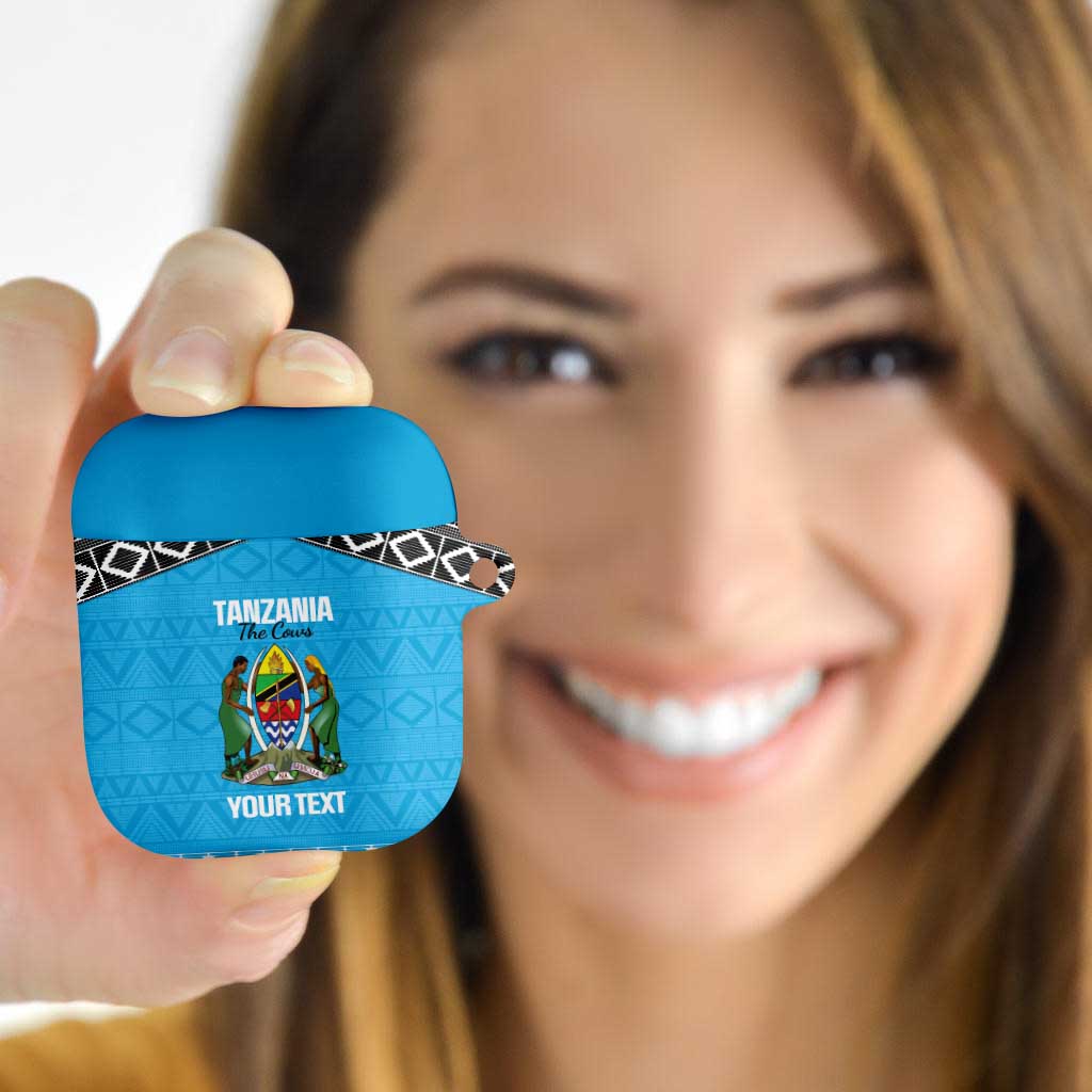 Custom Tanzania Cricket AirPods Case Go Cows Sporty African Pattern - Wonder Print Shop