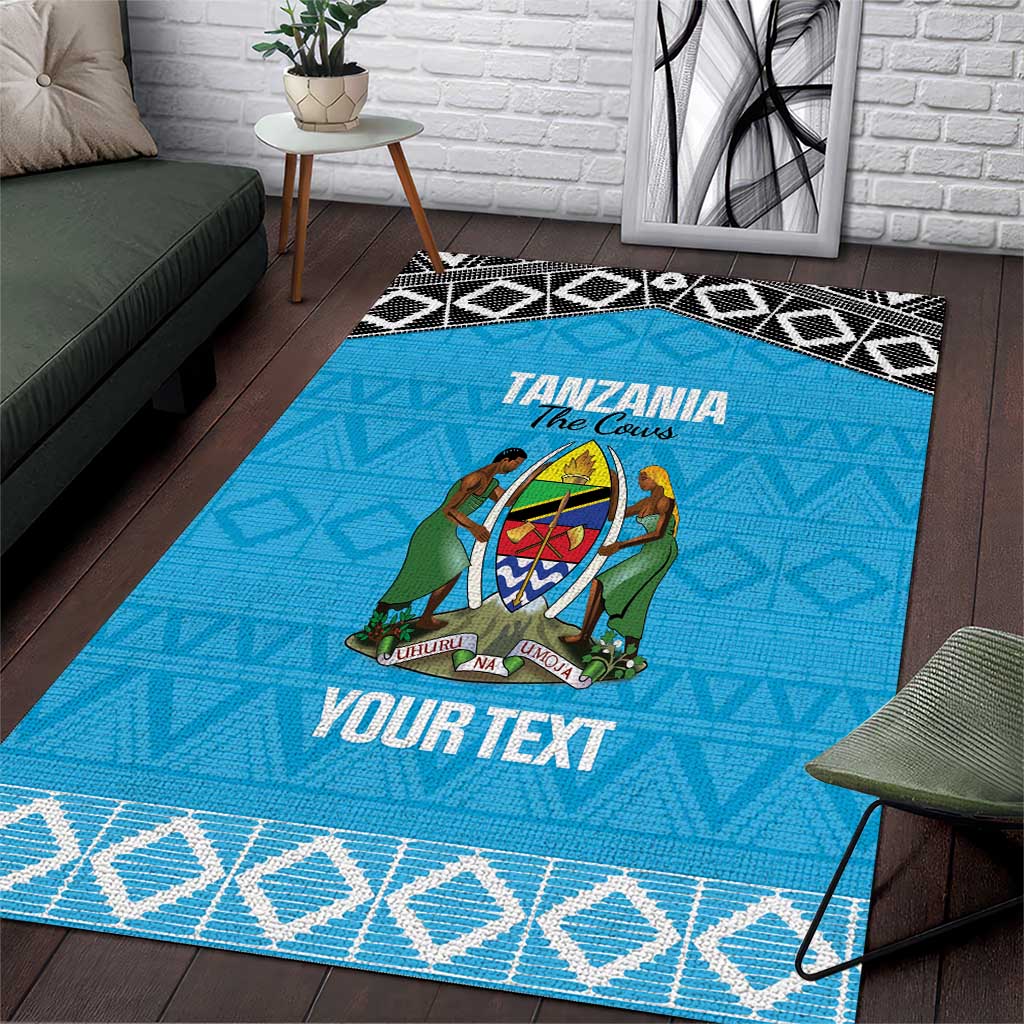 Custom Tanzania Cricket Area Rug Go Cows Sporty African Pattern - Wonder Print Shop