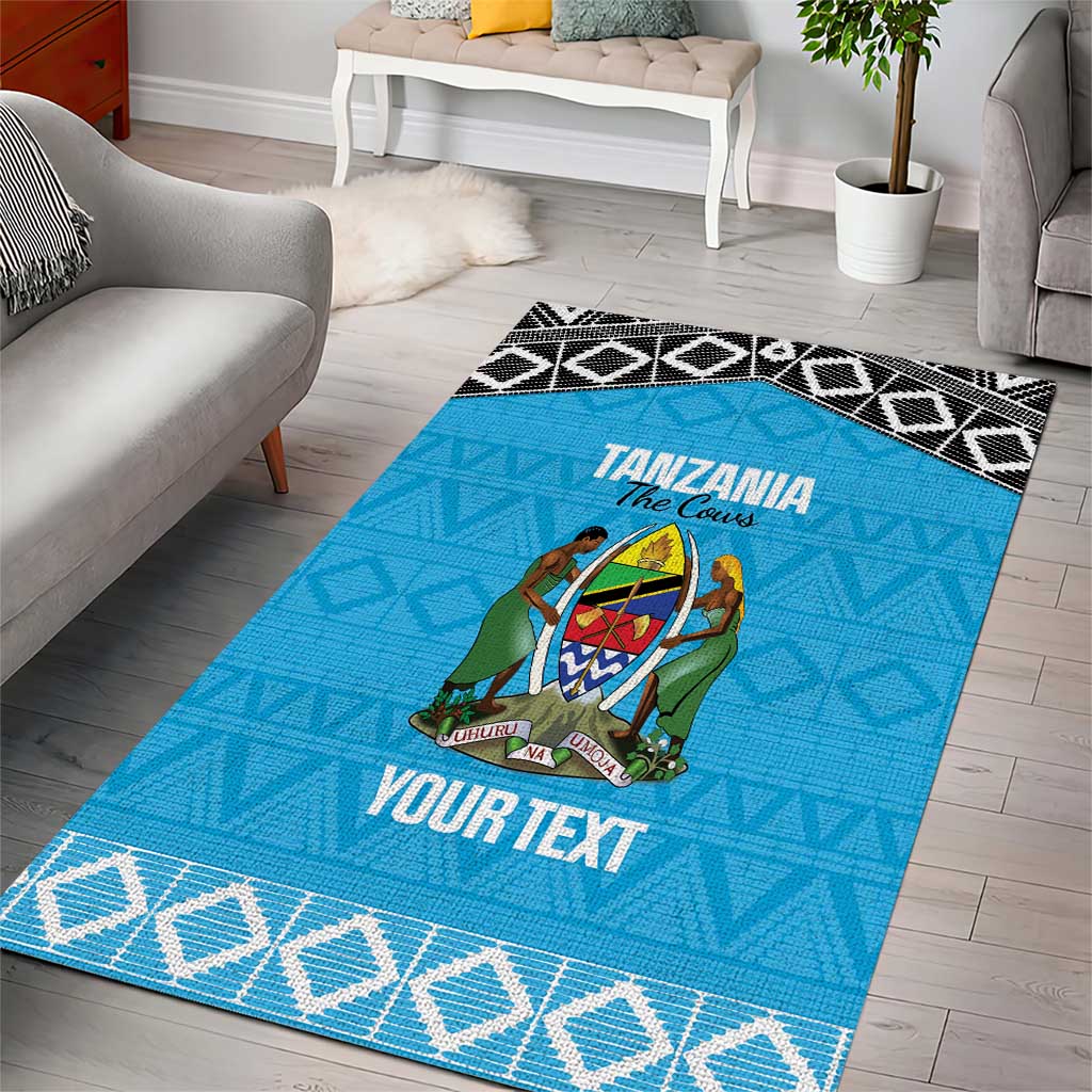 Custom Tanzania Cricket Area Rug Go Cows Sporty African Pattern - Wonder Print Shop