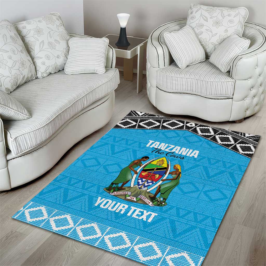 Custom Tanzania Cricket Area Rug Go Cows Sporty African Pattern - Wonder Print Shop