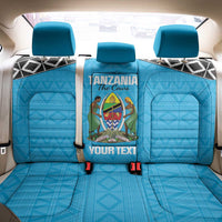 Custom Tanzania Cricket Back Car Seat Cover Go Cows Sporty African Pattern - Wonder Print Shop