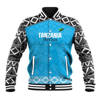 Custom Tanzania Cricket Baseball Jacket Go Cows Sporty African Pattern - Wonder Print Shop