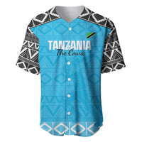 Custom Tanzania Cricket Baseball Jersey Go Cows Sporty African Pattern - Wonder Print Shop