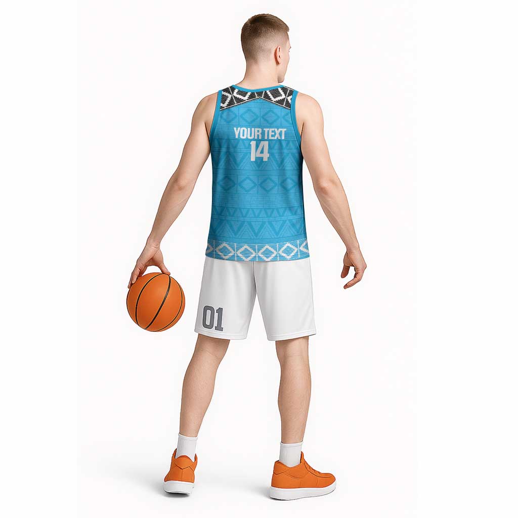 Custom Tanzania Cricket Basketball Jersey Go Cows Sporty African Pattern - Wonder Print Shop