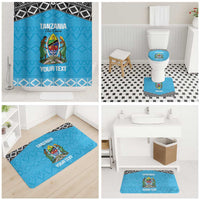 Custom Tanzania Cricket Bathroom Set Go Cows Sporty African Pattern - Wonder Print Shop