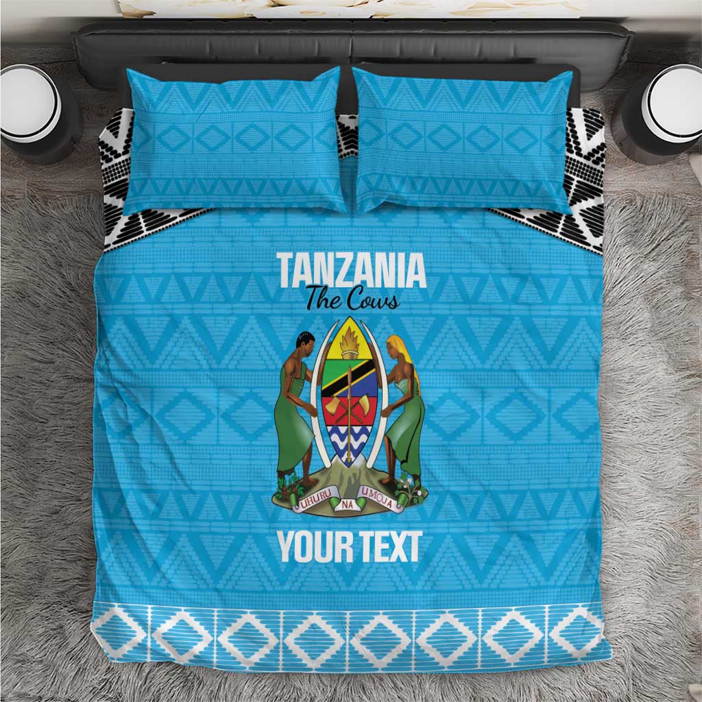 Custom Tanzania Cricket Bedding Set Go Cows Sporty African Pattern - Wonder Print Shop