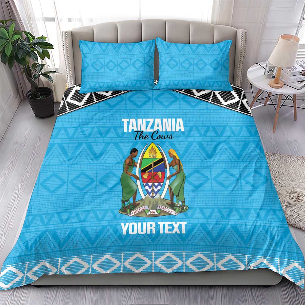 Custom Tanzania Cricket Bedding Set Go Cows Sporty African Pattern - Wonder Print Shop