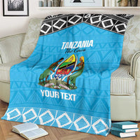 Custom Tanzania Cricket Blanket Go Cows Sporty African Pattern - Wonder Print Shop