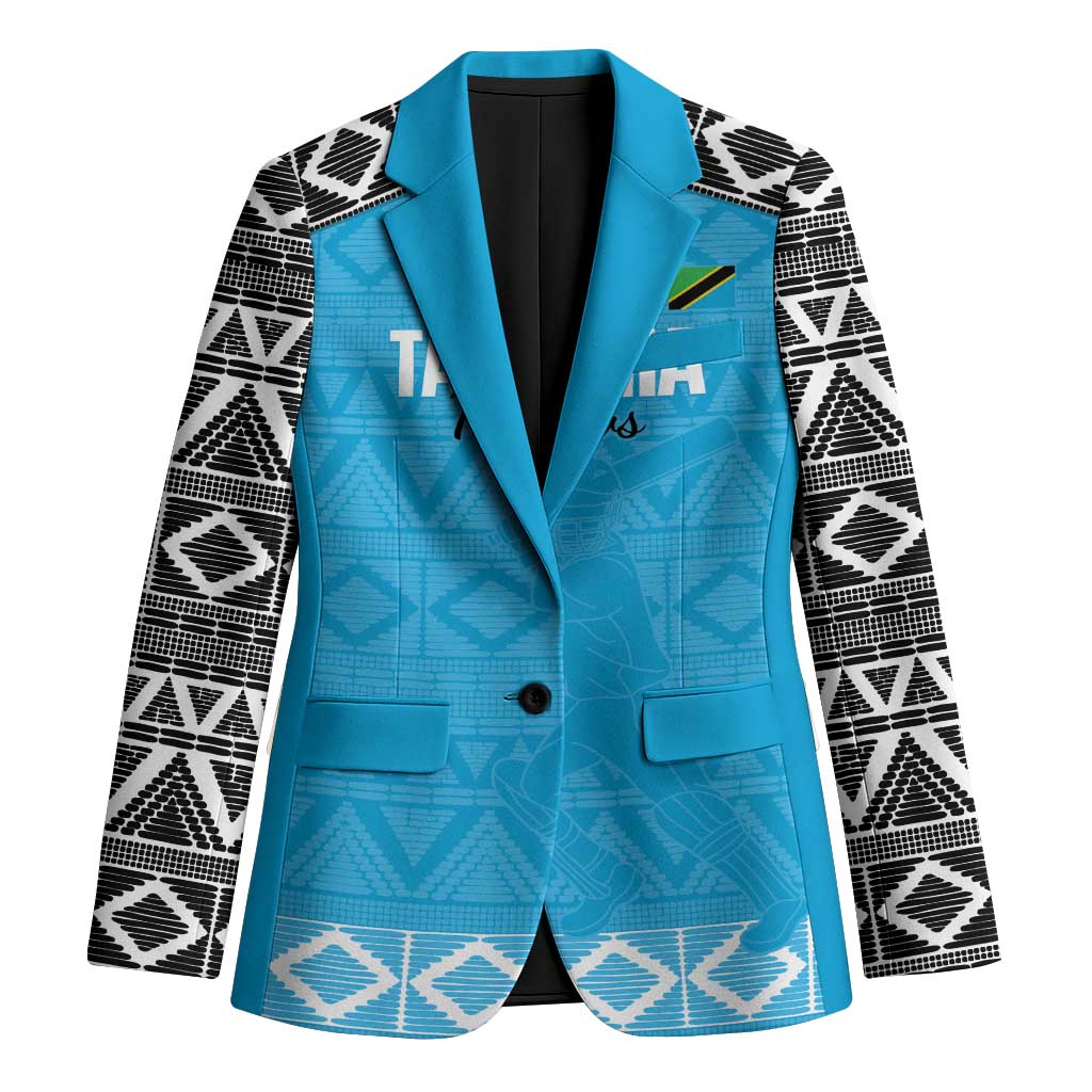 Custom Tanzania Cricket Blazer Go Cows Sporty African Pattern - Wonder Print Shop
