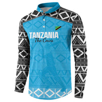 Custom Tanzania Cricket Button Sweatshirt Go Cows Sporty African Pattern - Wonder Print Shop