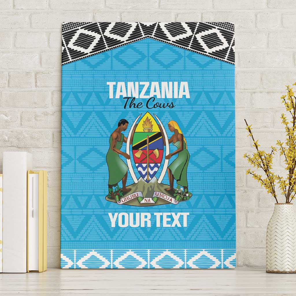 Custom Tanzania Cricket Canvas Wall Art Go Cows Sporty African Pattern - Wonder Print Shop