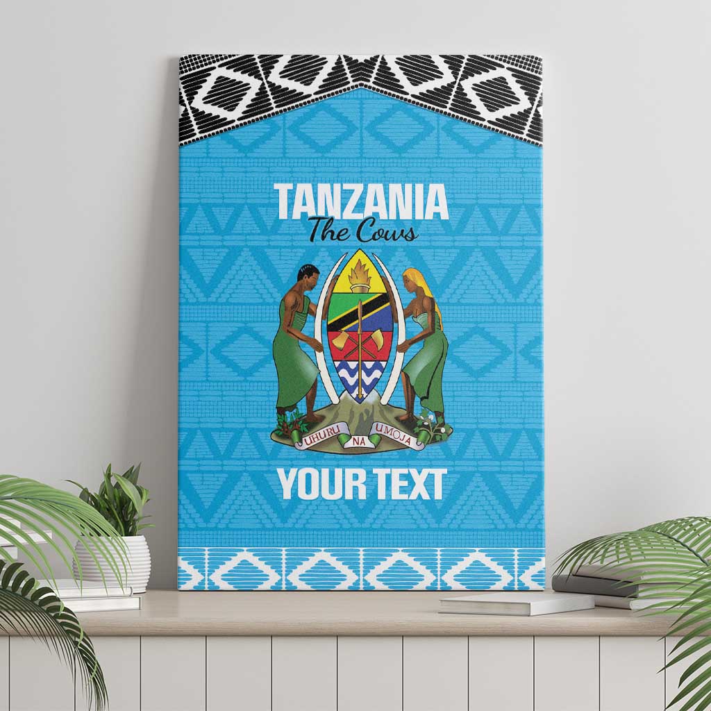 Custom Tanzania Cricket Canvas Wall Art Go Cows Sporty African Pattern - Wonder Print Shop