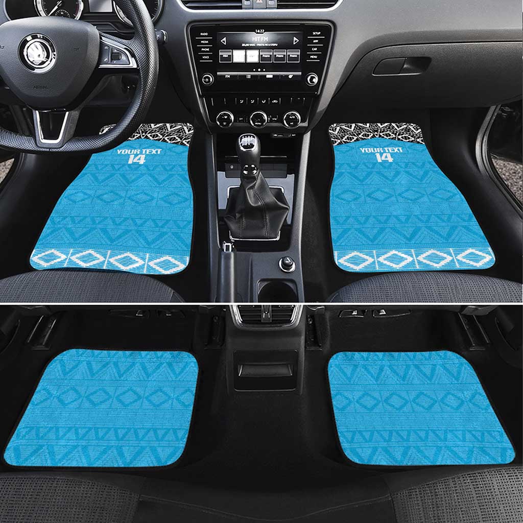 Custom Tanzania Cricket Car Mats Go Cows Sporty African Pattern - Wonder Print Shop