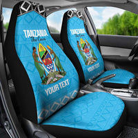 Custom Tanzania Cricket Car Seat Cover Go Cows Sporty African Pattern - Wonder Print Shop