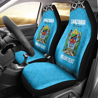 Custom Tanzania Cricket Car Seat Cover Go Cows Sporty African Pattern - Wonder Print Shop