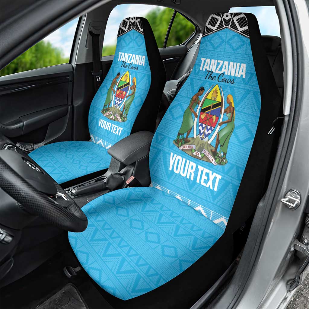 Custom Tanzania Cricket Car Seat Cover Go Cows Sporty African Pattern - Wonder Print Shop