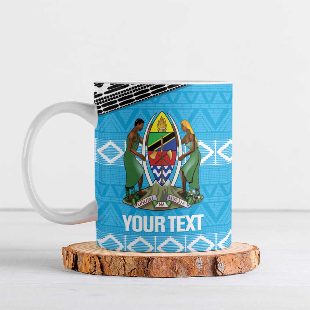 Custom Tanzania Cricket Ceramic Mug Go Cows Sporty African Pattern - Wonder Print Shop