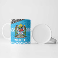 Custom Tanzania Cricket Ceramic Mug Go Cows Sporty African Pattern - Wonder Print Shop