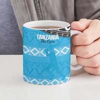 Custom Tanzania Cricket Ceramic Mug Go Cows Sporty African Pattern - Wonder Print Shop