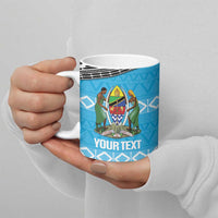 Custom Tanzania Cricket Ceramic Mug Go Cows Sporty African Pattern - Wonder Print Shop