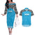 Custom Tanzania Cricket Couples Matching Off The Shoulder Long Sleeve Dress and Hawaiian Shirt Go Cows Sporty African Pattern - Wonder Print Shop