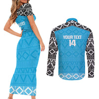 Custom Tanzania Cricket Couples Matching Short Sleeve Bodycon Dress and Long Sleeve Button Shirt Go Cows Sporty African Pattern - Wonder Print Shop