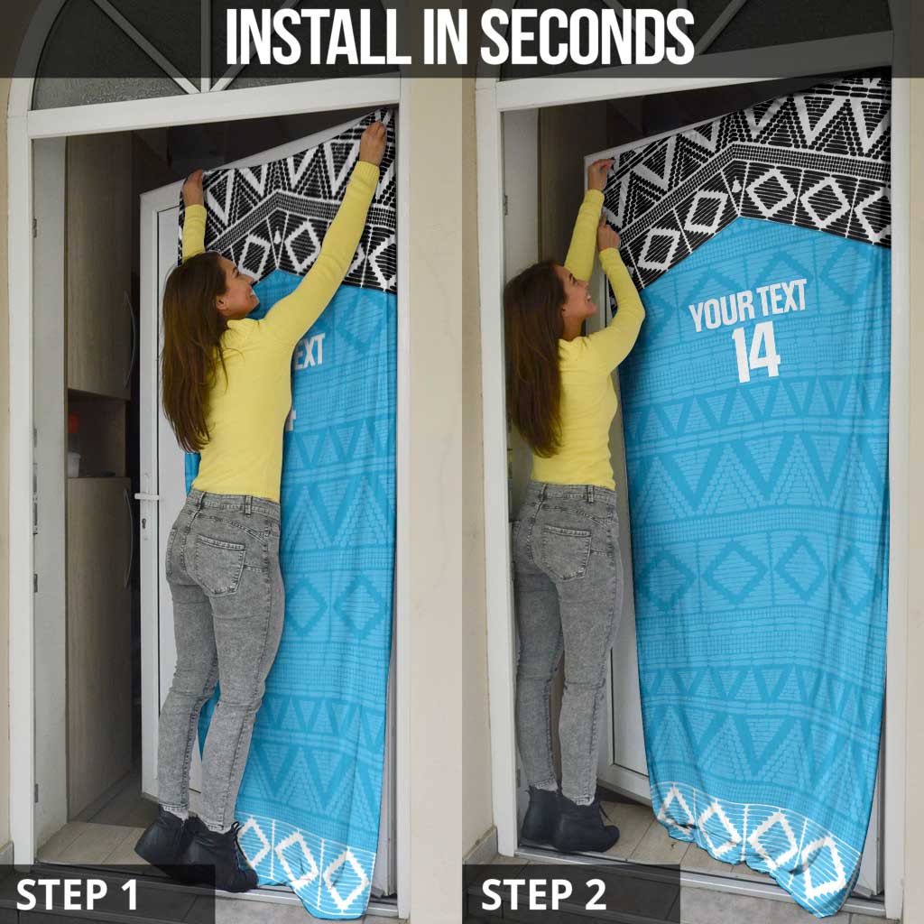 Custom Tanzania Cricket Door Cover Go Cows Sporty African Pattern - Wonder Print Shop