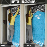 Custom Tanzania Cricket Door Cover Go Cows Sporty African Pattern - Wonder Print Shop