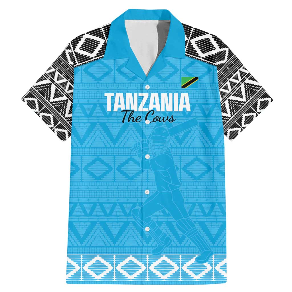 Custom Tanzania Cricket Family Matching Mermaid Dress and Hawaiian Shirt Go Cows Sporty African Pattern - Wonder Print Shop