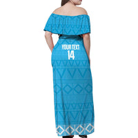 Custom Tanzania Cricket Family Matching Off Shoulder Maxi Dress and Hawaiian Shirt Go Cows Sporty African Pattern - Wonder Print Shop