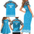Custom Tanzania Cricket Family Matching Short Sleeve Bodycon Dress and Hawaiian Shirt Go Cows Sporty African Pattern - Wonder Print Shop