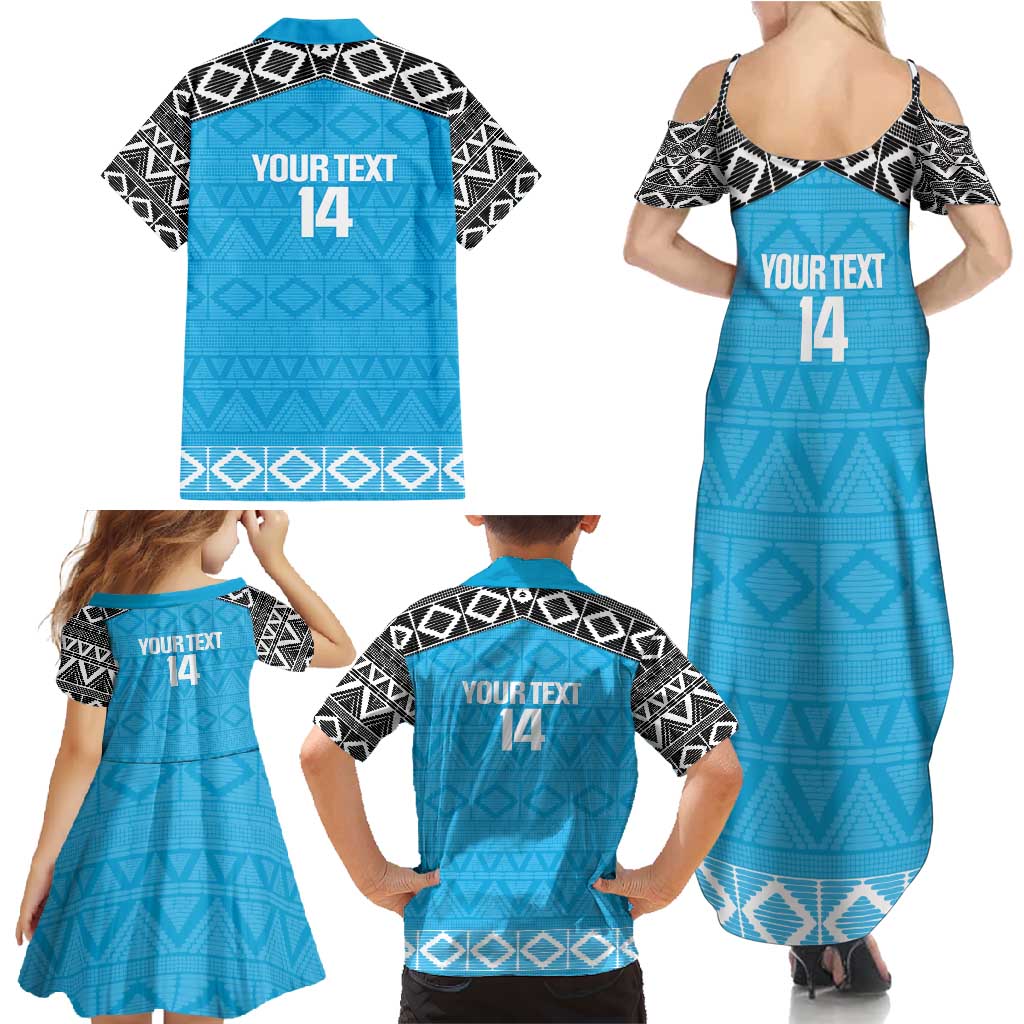 Custom Tanzania Cricket Family Matching Summer Maxi Dress and Hawaiian Shirt Go Cows Sporty African Pattern - Wonder Print Shop