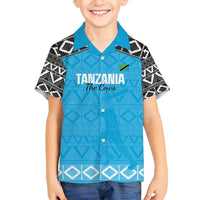 Custom Tanzania Cricket Family Matching Summer Maxi Dress and Hawaiian Shirt Go Cows Sporty African Pattern - Wonder Print Shop