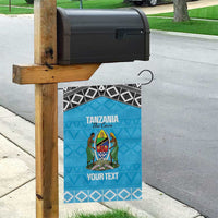 Custom Tanzania Cricket Garden Flag Go Cows Sporty African Pattern - Wonder Print Shop