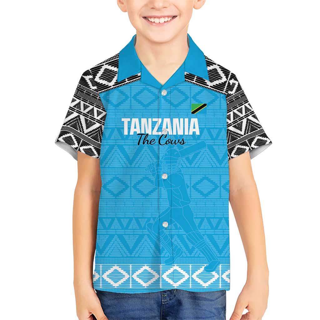 Custom Tanzania Cricket Hawaiian Shirt Go Cows Sporty African Pattern - Wonder Print Shop