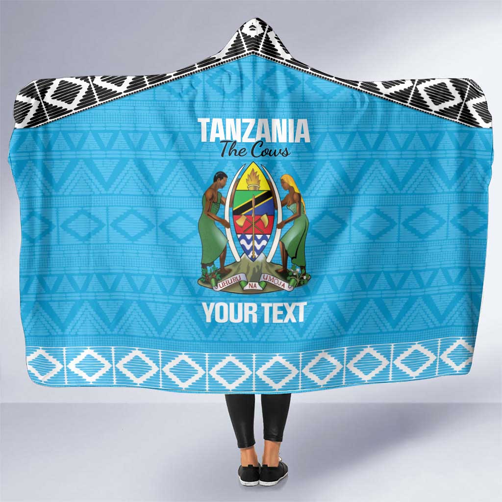Custom Tanzania Cricket Hooded Blanket Go Cows Sporty African Pattern - Wonder Print Shop