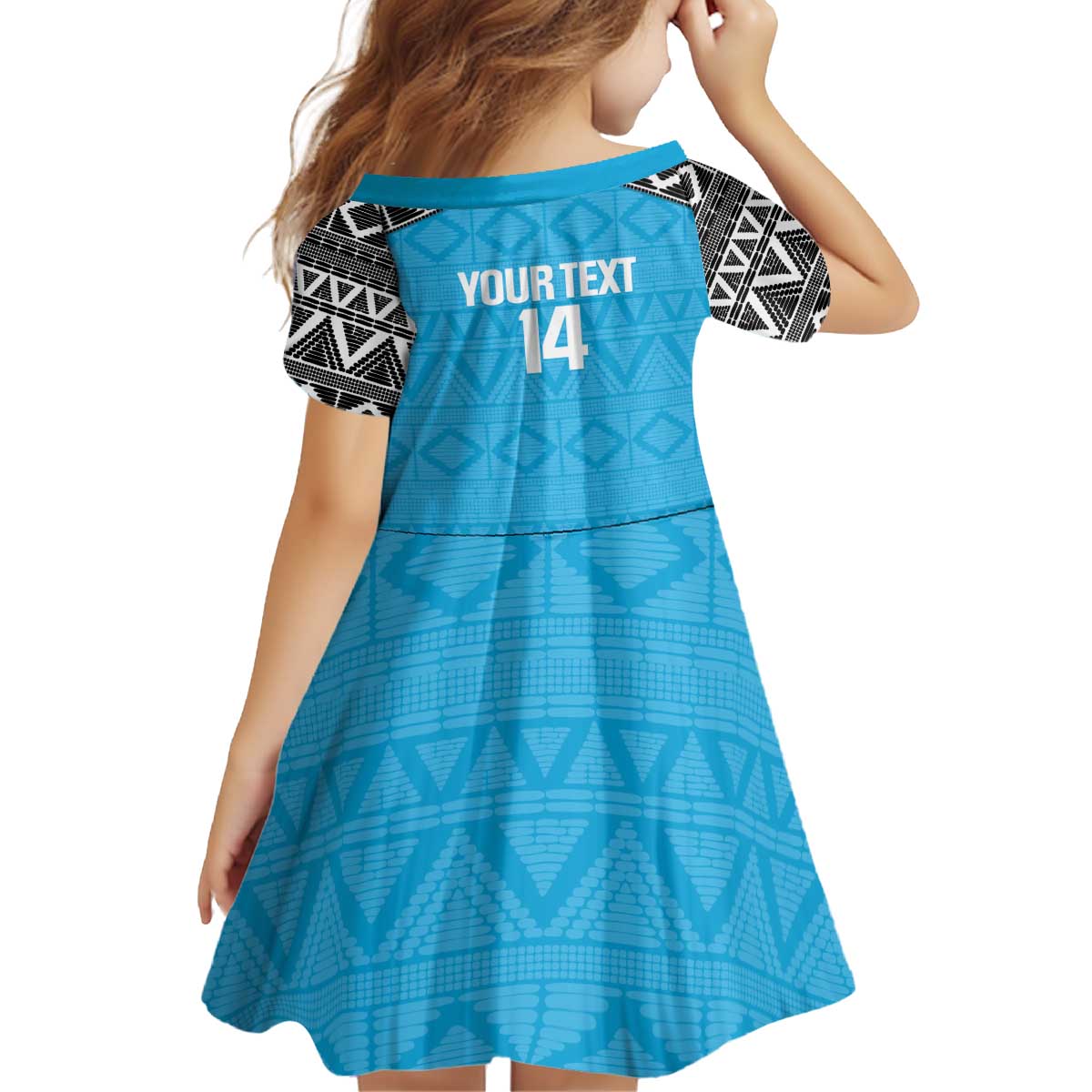 Custom Tanzania Cricket Kid Short Sleeve Dress Go Cows Sporty African Pattern - Wonder Print Shop