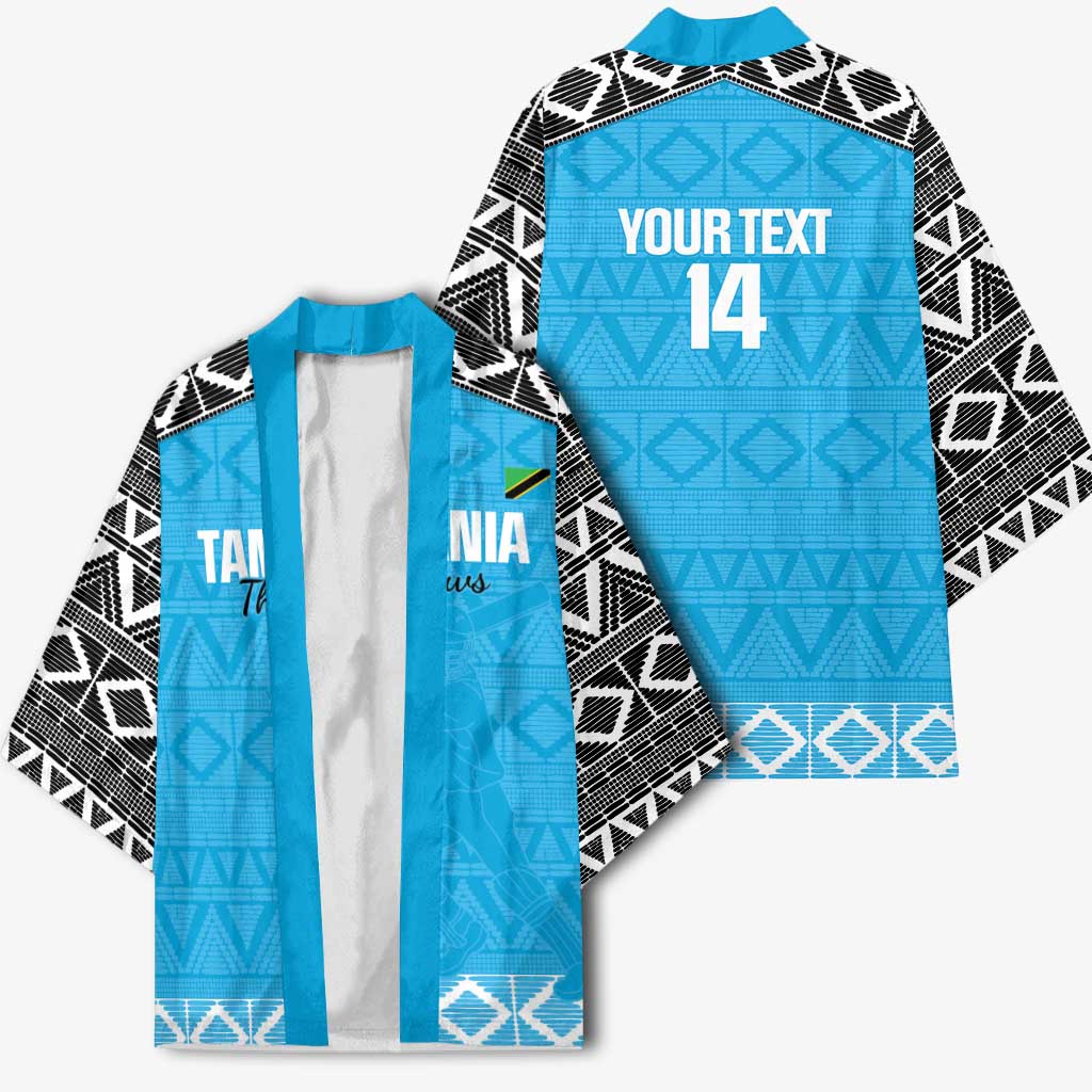 Custom Tanzania Cricket Kimono Go Cows Sporty African Pattern - Wonder Print Shop