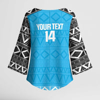 Custom Tanzania Cricket Kimono Sleeve Blouse Go Cows Sporty African Pattern - Wonder Print Shop