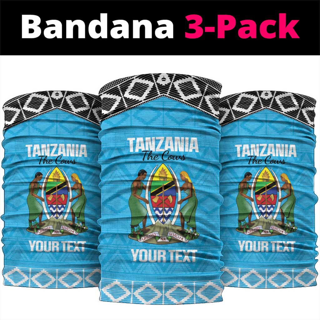 Custom Tanzania Cricket Neck Gaiter Go Cows Sporty African Pattern - Wonder Print Shop