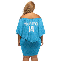 Custom Tanzania Cricket Off Shoulder Short Dress Go Cows Sporty African Pattern - Wonder Print Shop