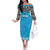 Custom Tanzania Cricket Off The Shoulder Long Sleeve Dress Go Cows Sporty African Pattern - Wonder Print Shop
