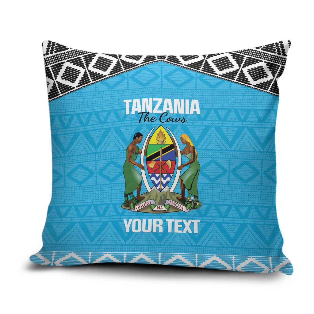 Custom Tanzania Cricket Pillow Cover Go Cows Sporty African Pattern - Wonder Print Shop