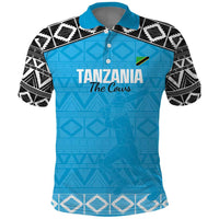 Custom Tanzania Cricket Polo Shirt Go Cows Sporty African Pattern - Wonder Print Shop