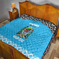 Custom Tanzania Cricket Quilt Go Cows Sporty African Pattern - Wonder Print Shop