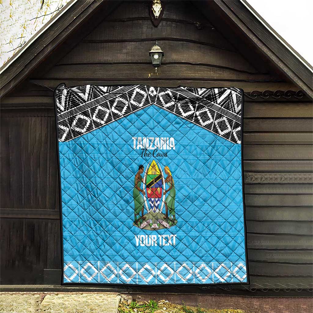 Custom Tanzania Cricket Quilt Go Cows Sporty African Pattern - Wonder Print Shop