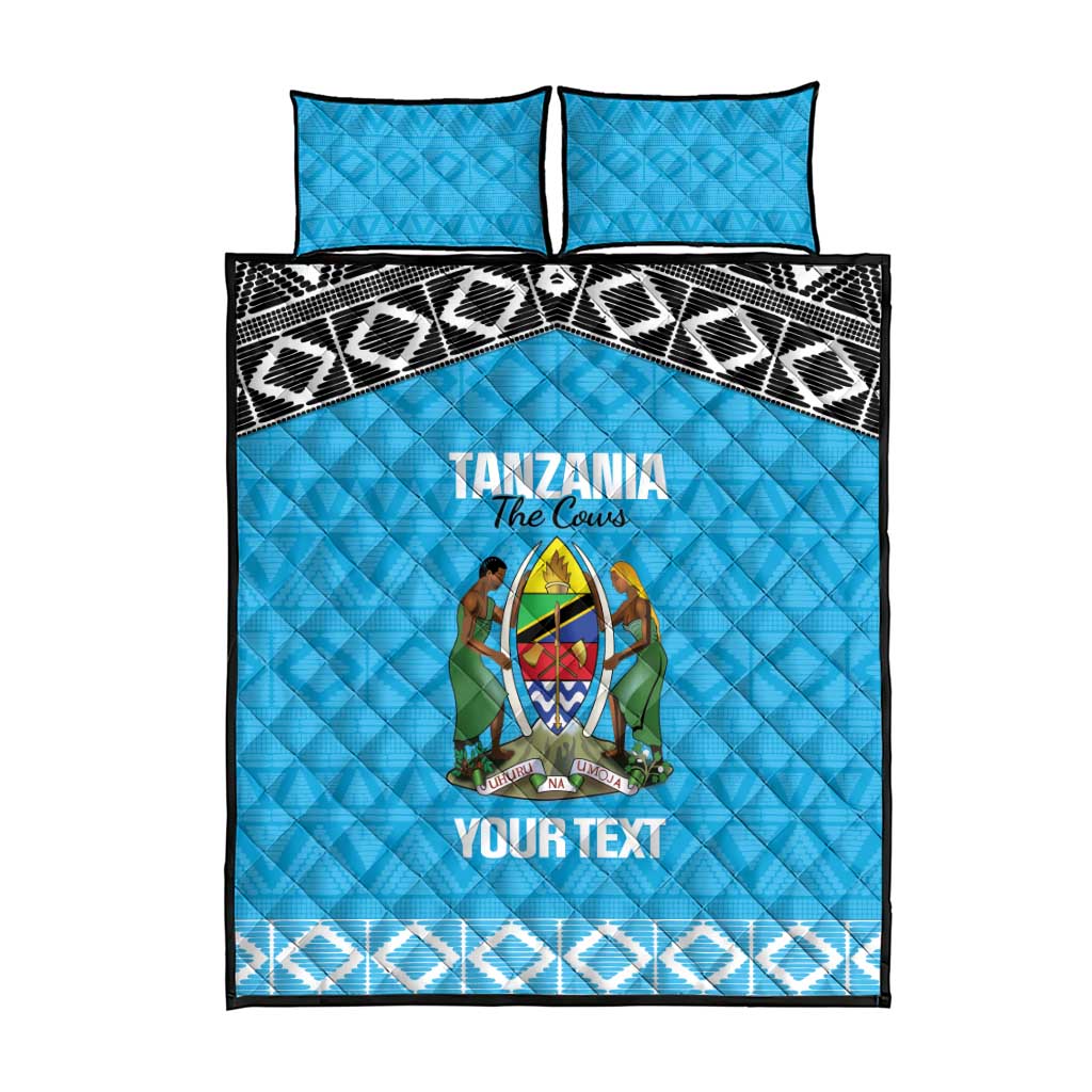 Custom Tanzania Cricket Quilt Bed Set Go Cows Sporty African Pattern - Wonder Print Shop